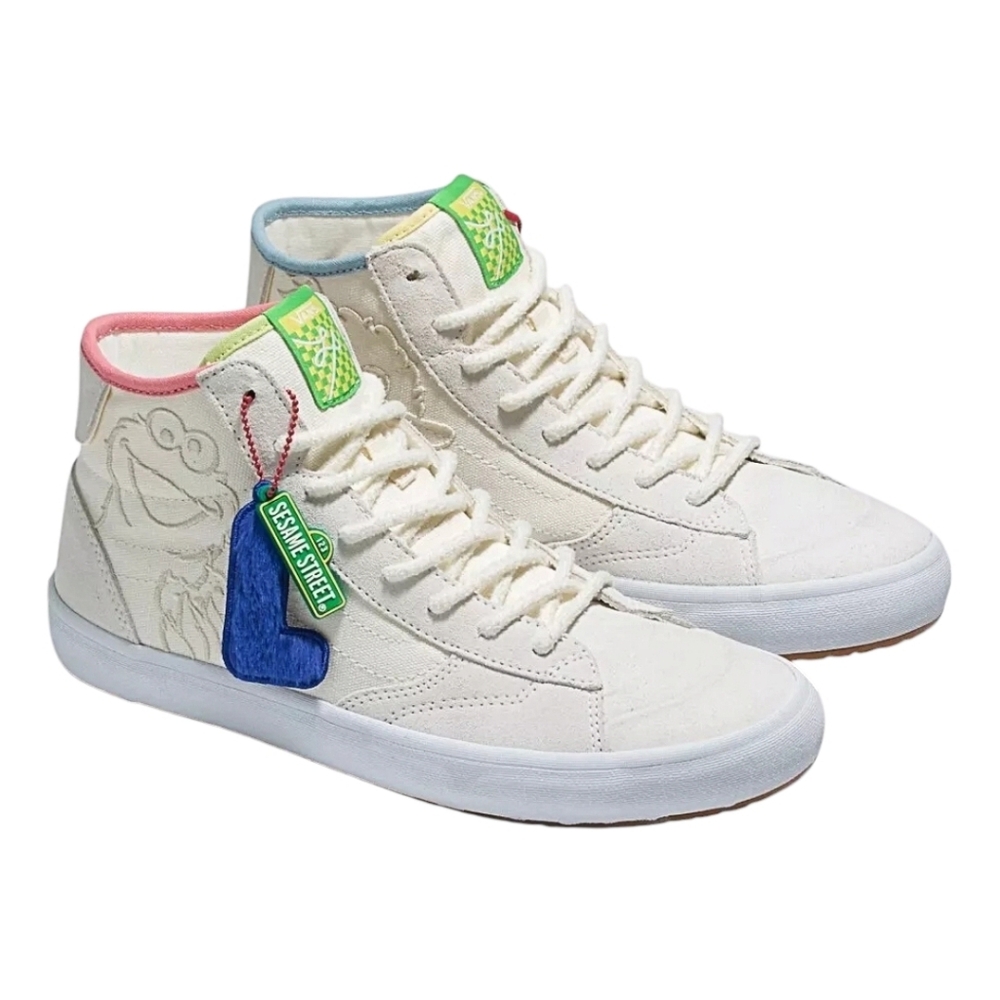 Vans Sesame Street x The Lizzie Embroidered Characters High Top Sneakers No Box